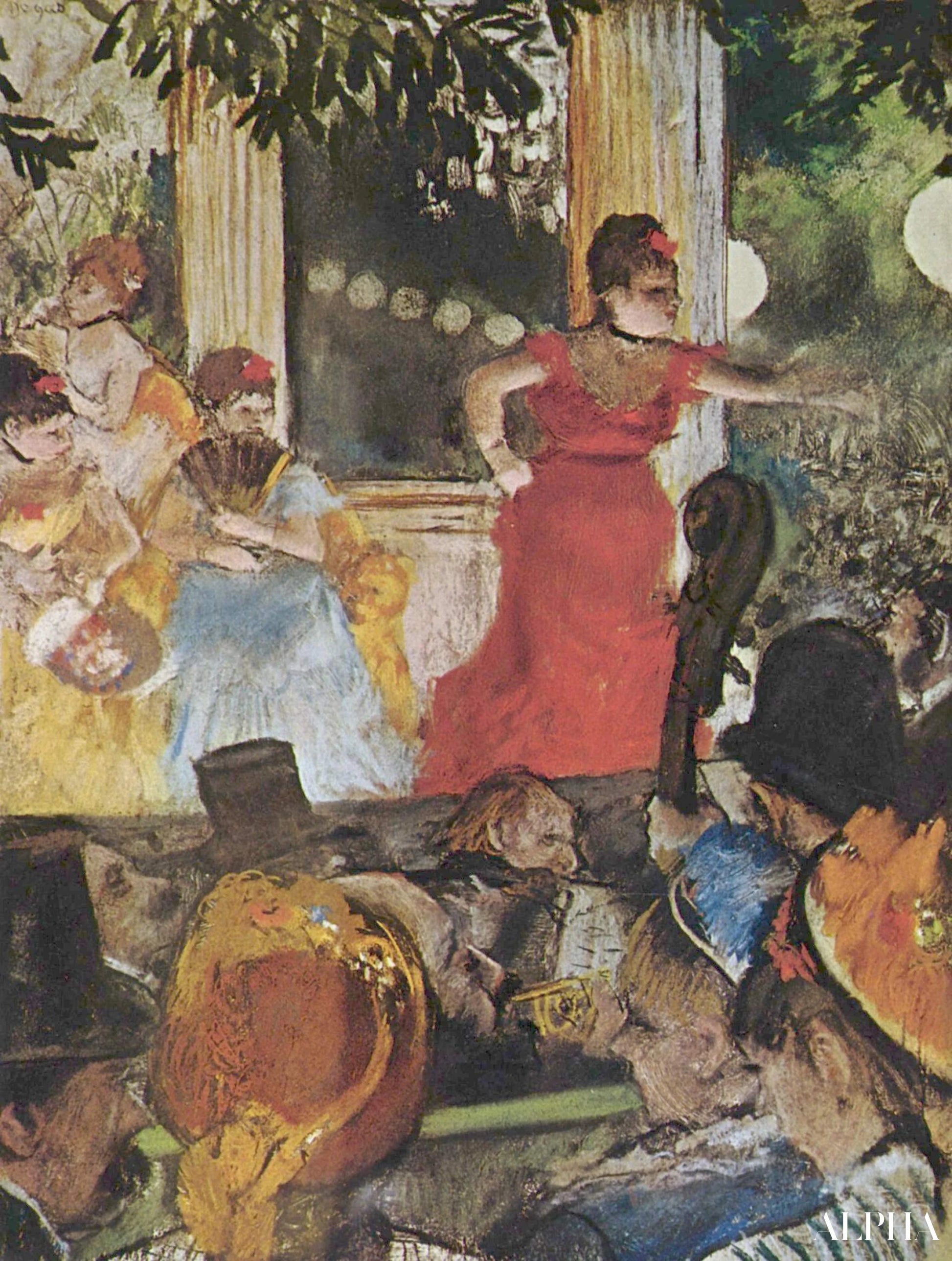 Het Café-Concert van de Ambassadeurs - Edgar Degas - Reproducties van schilderijen en hoogwaardige schilderijen