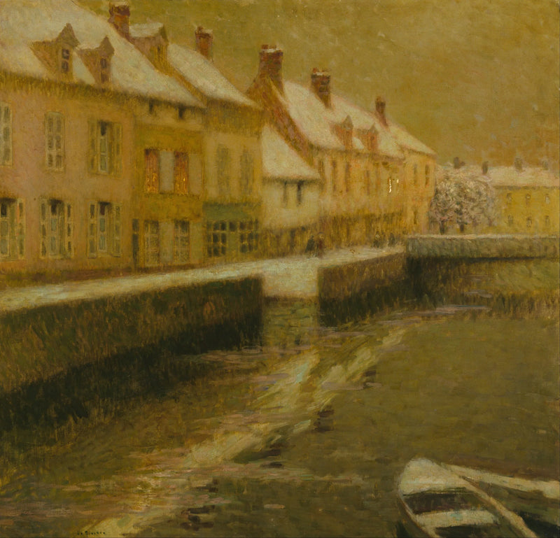 Het Kanaal in Brugge, Winter - Henri Le Sidaner