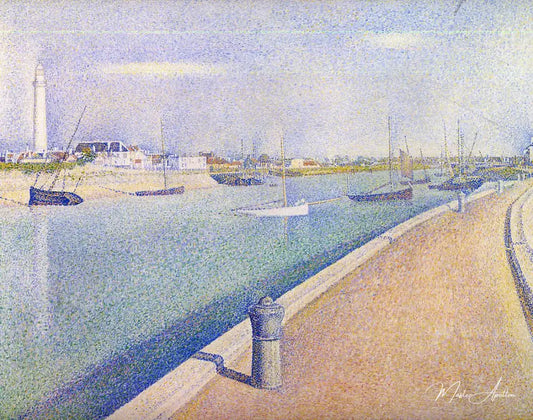 Le canal de Gravelines, Petit Fort Philippe - Georges Seurat - Reproductions de tableaux et peintures haut de gamme