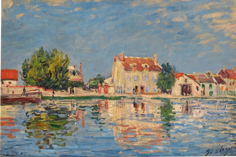 Het kanaal van Loing in Saint-Mammès - Alfred Sisley