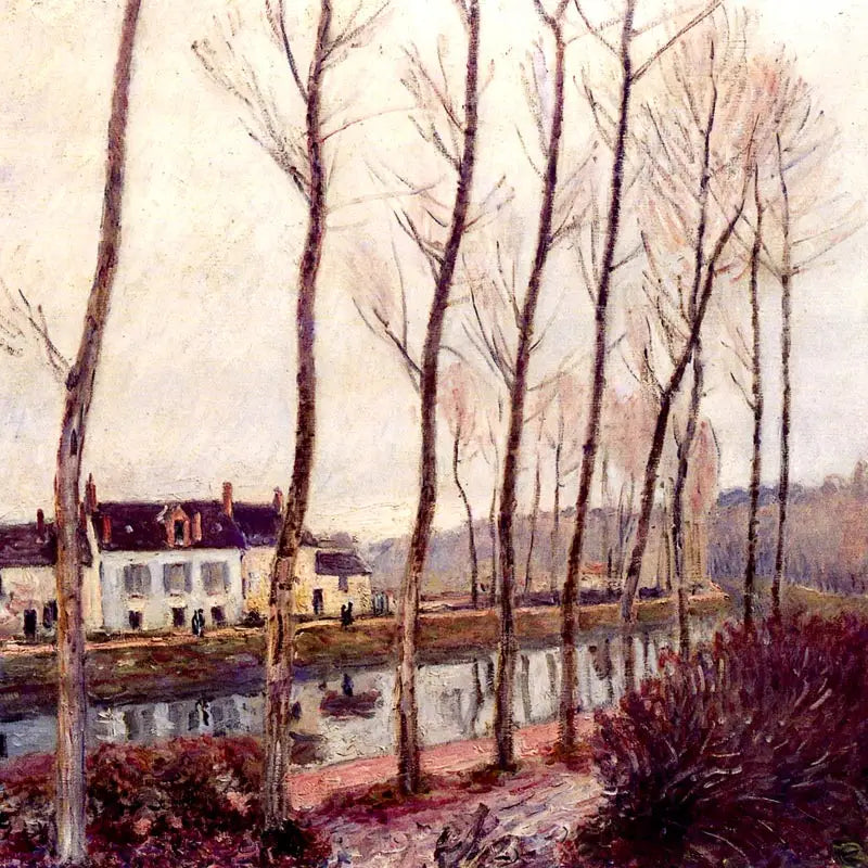 De Loing-kanaal in de winter - Alfred Sisley