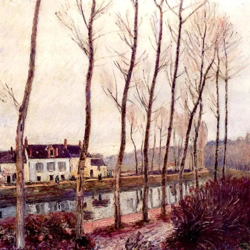 De Loing-kanaal in de winter - Alfred Sisley