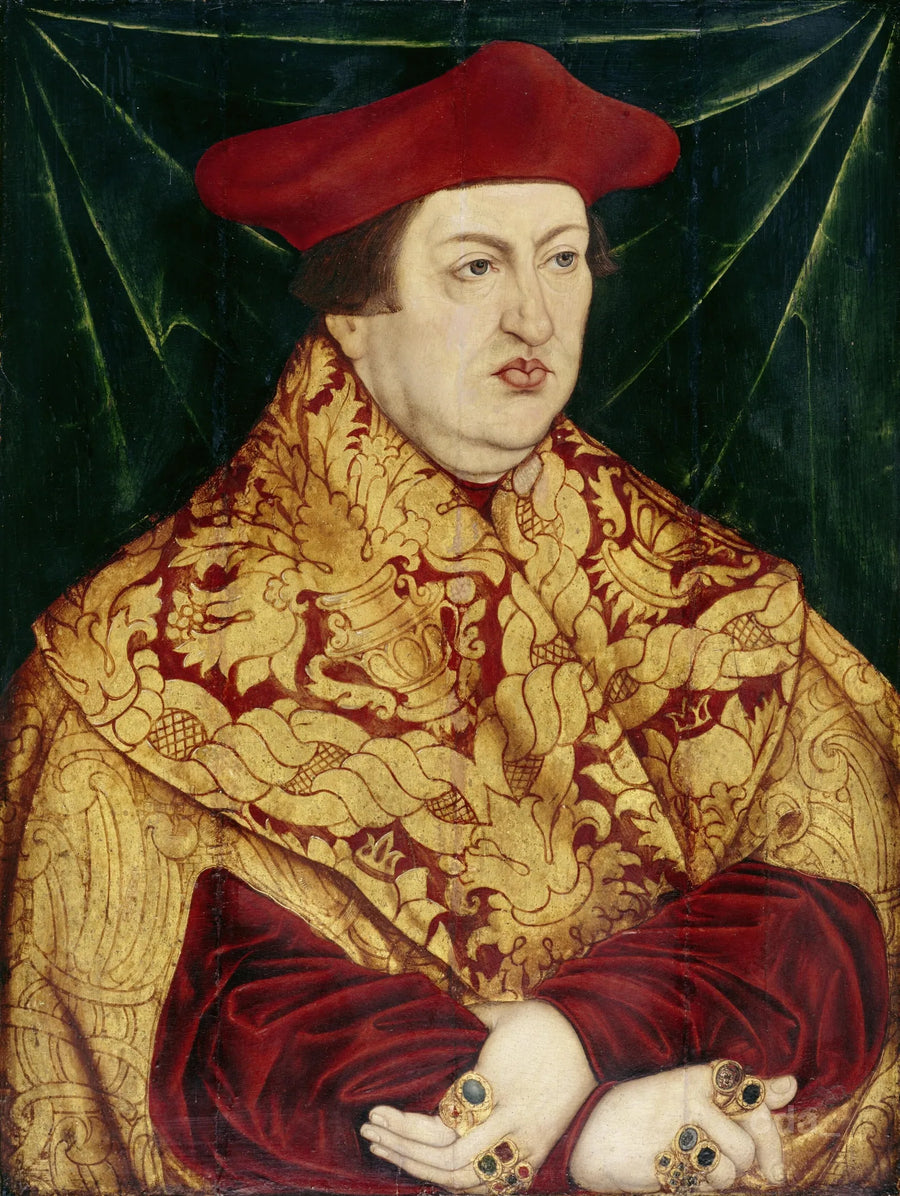 de kardinaal Albert van Brandenburg - Lucas Cranach de Oudere