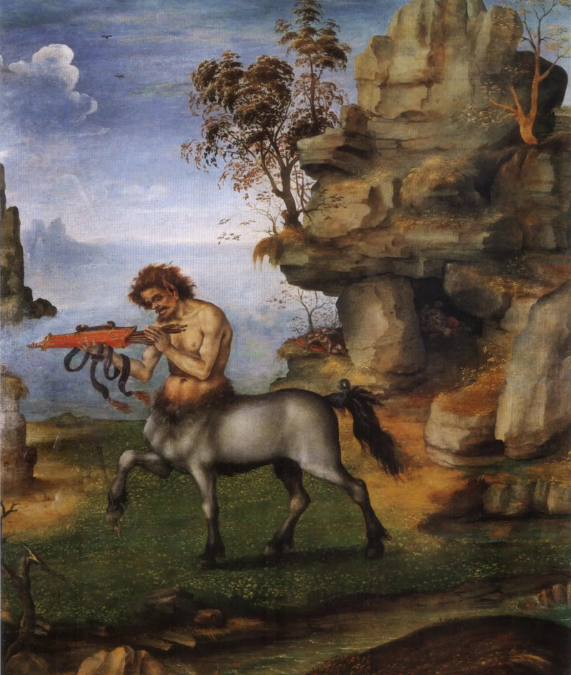 De gewonde Centaur (achterzijde: de Geboorte van Venus?) - Filippino Lippi