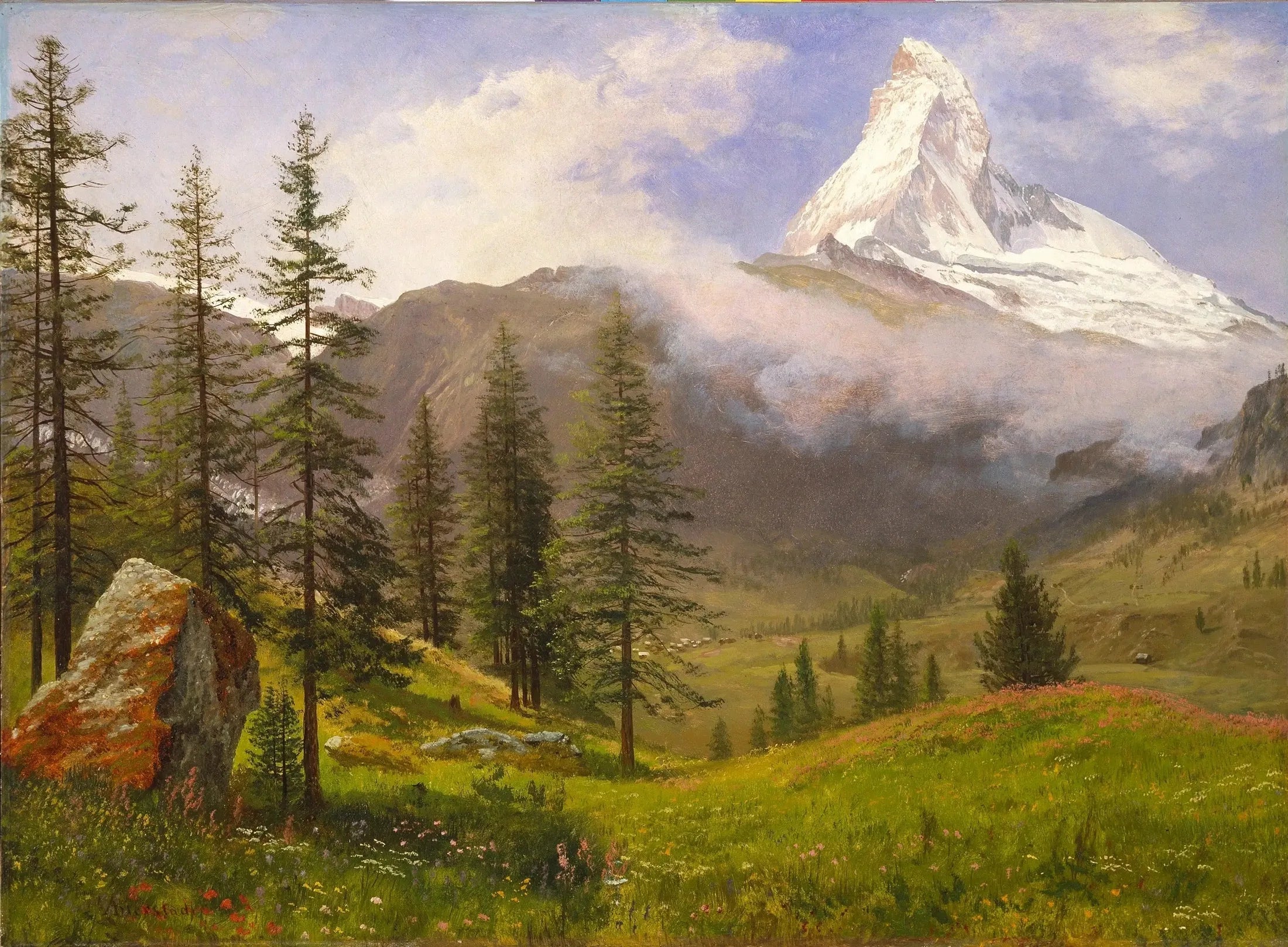 Le Cervin - Albert Bierstadt image 1 copie de tableau peinte à la main
