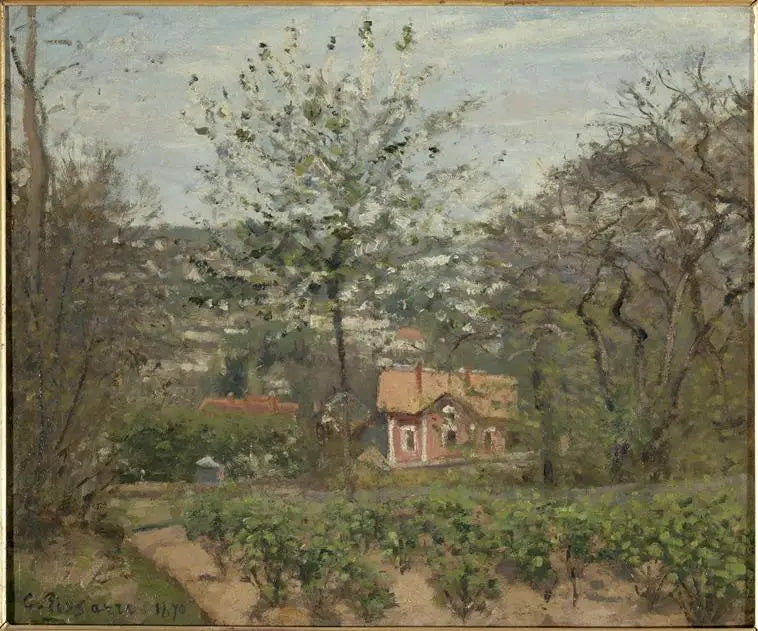 Het Chalet, het Roze Huis - Camille Pissarro