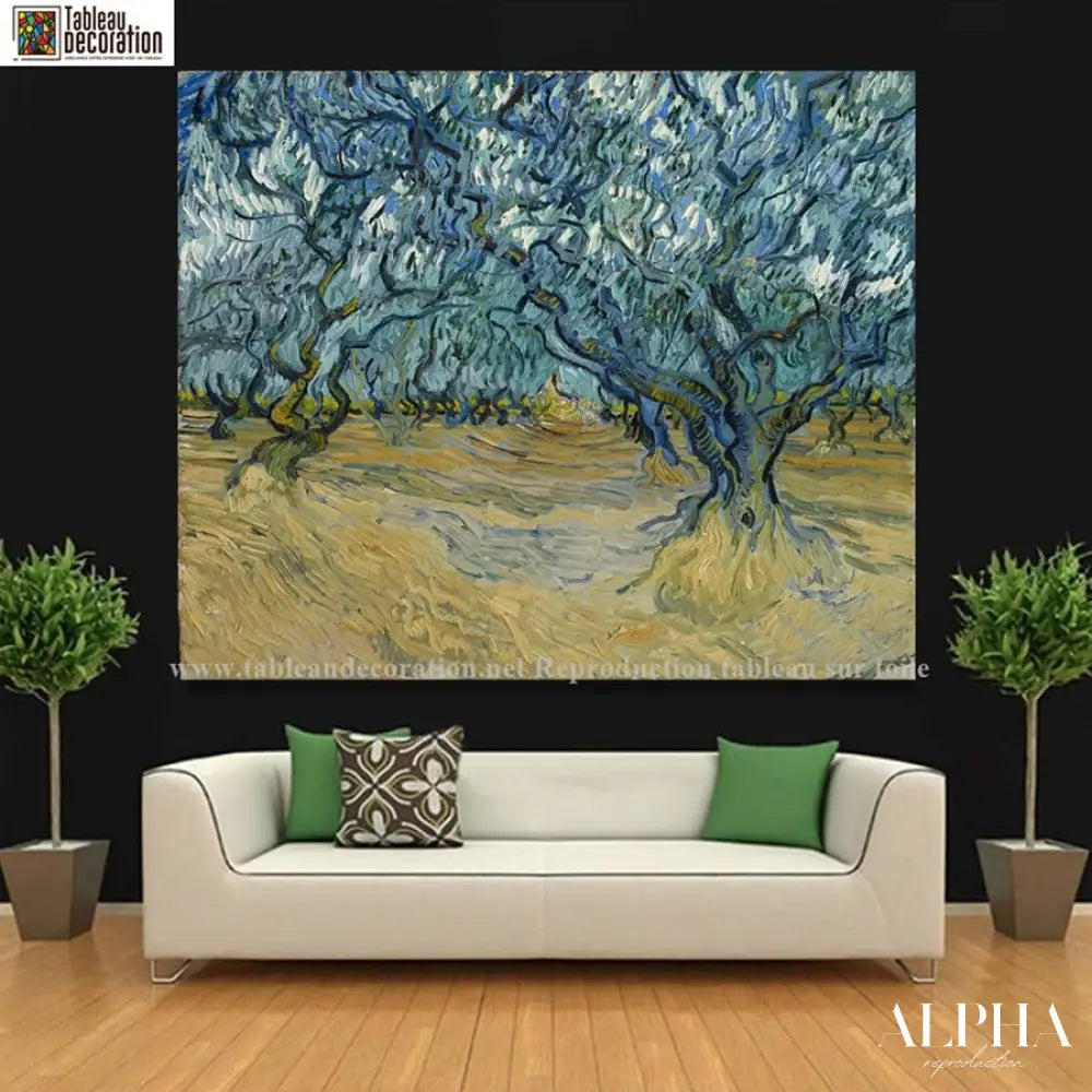 Le Champ d'oliviers - Van Gogh - Reproductions de tableaux et peintures haut de gamme