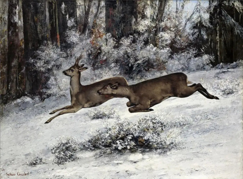Le Change, jachtaflevering in Franche-Comté - Gustave Courbet