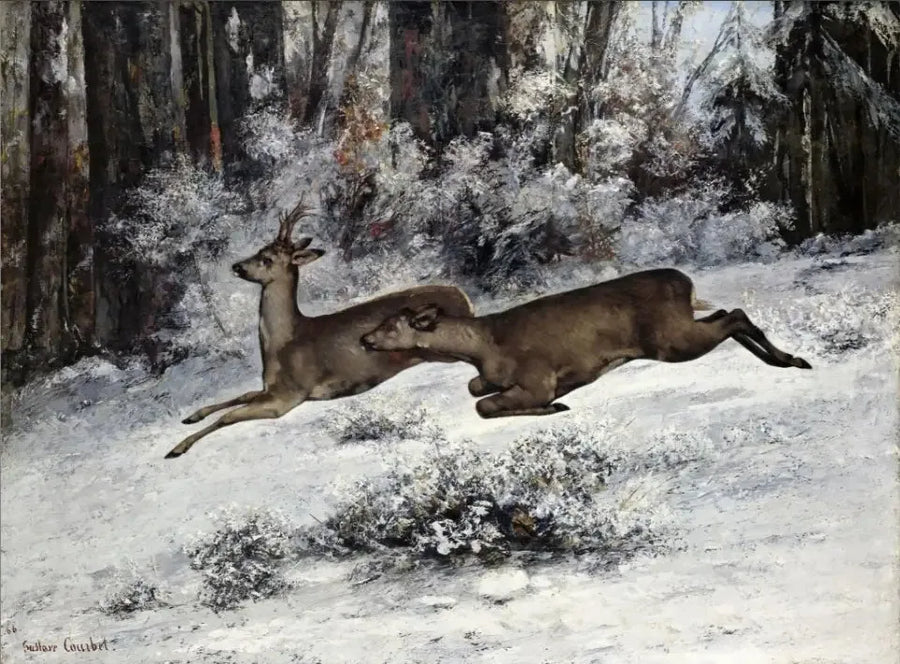 Le Change, jachtaflevering in Franche-Comté - Gustave Courbet
