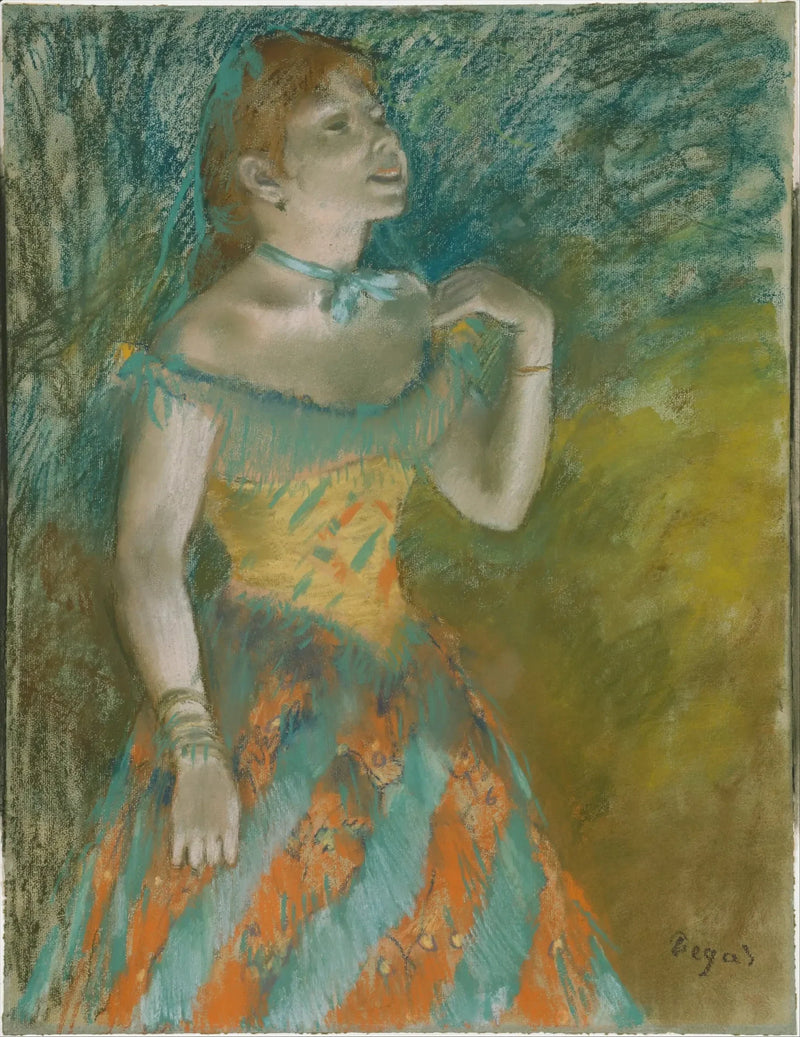 De zanger in het groen - Edgar Degas