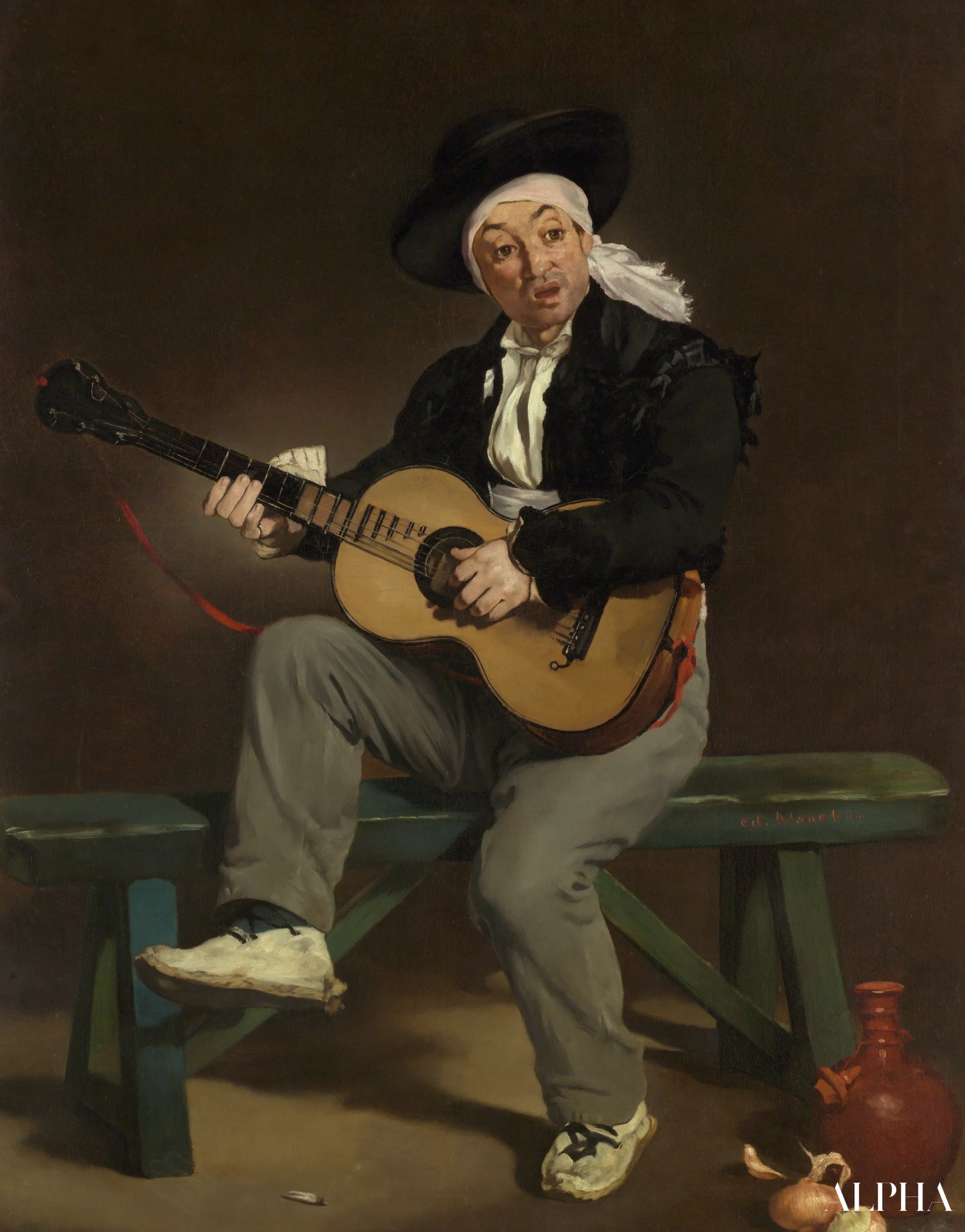 De Spaanse Zanger - Edouard Manet - Reproducties van schilderijen en hoogwaardige schilderijen