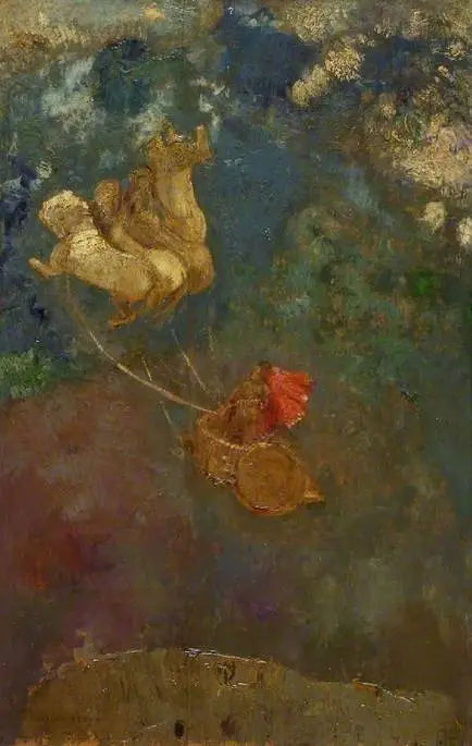 De strijdwagen van Apollo - Odilon Redon