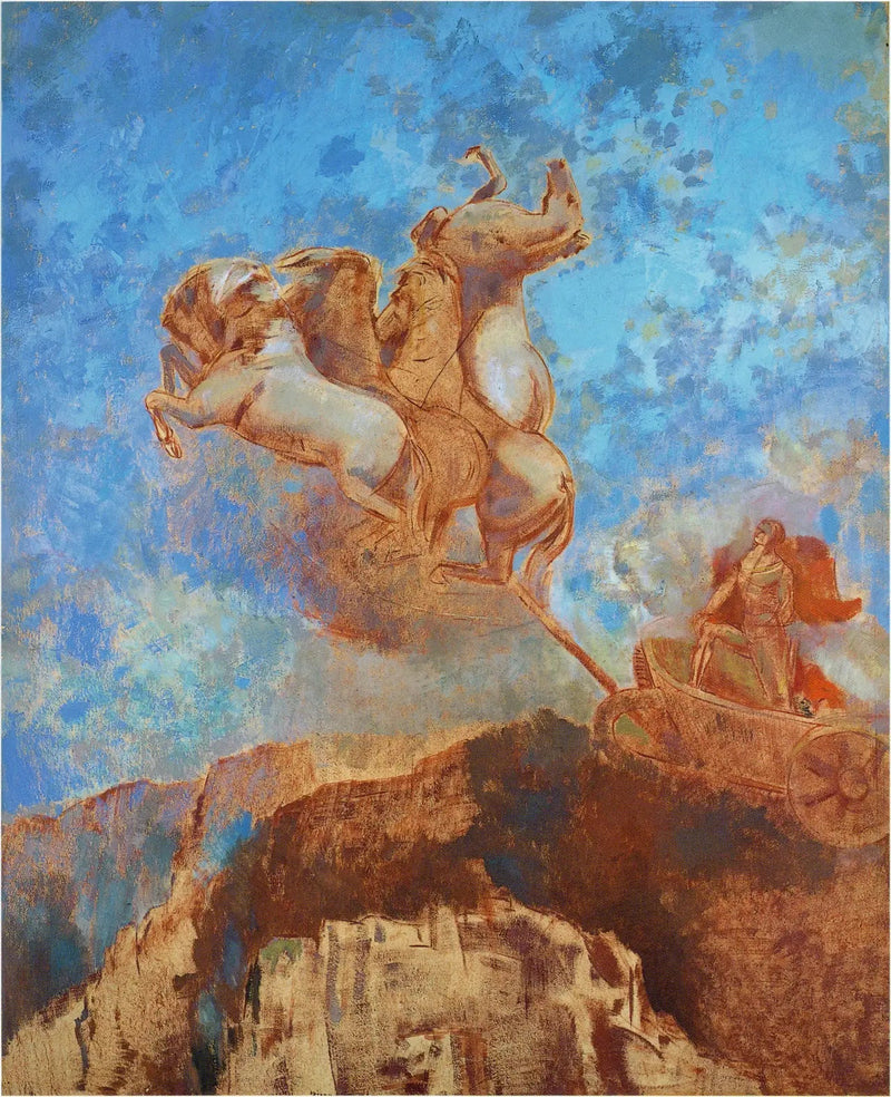 De strijdwagen van Apollo - Odilon Redon