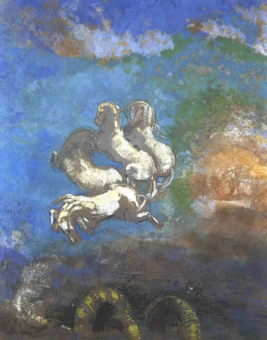 De strijdwagen van Apollo - Odilon Redon