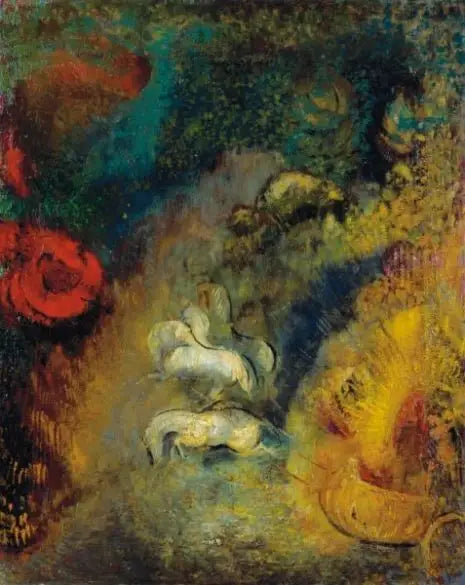 De strijdwagen van Apollo - Odilon Redon