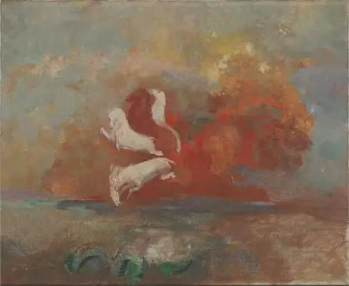 De strijdwagen van Apollo - Odilon Redon