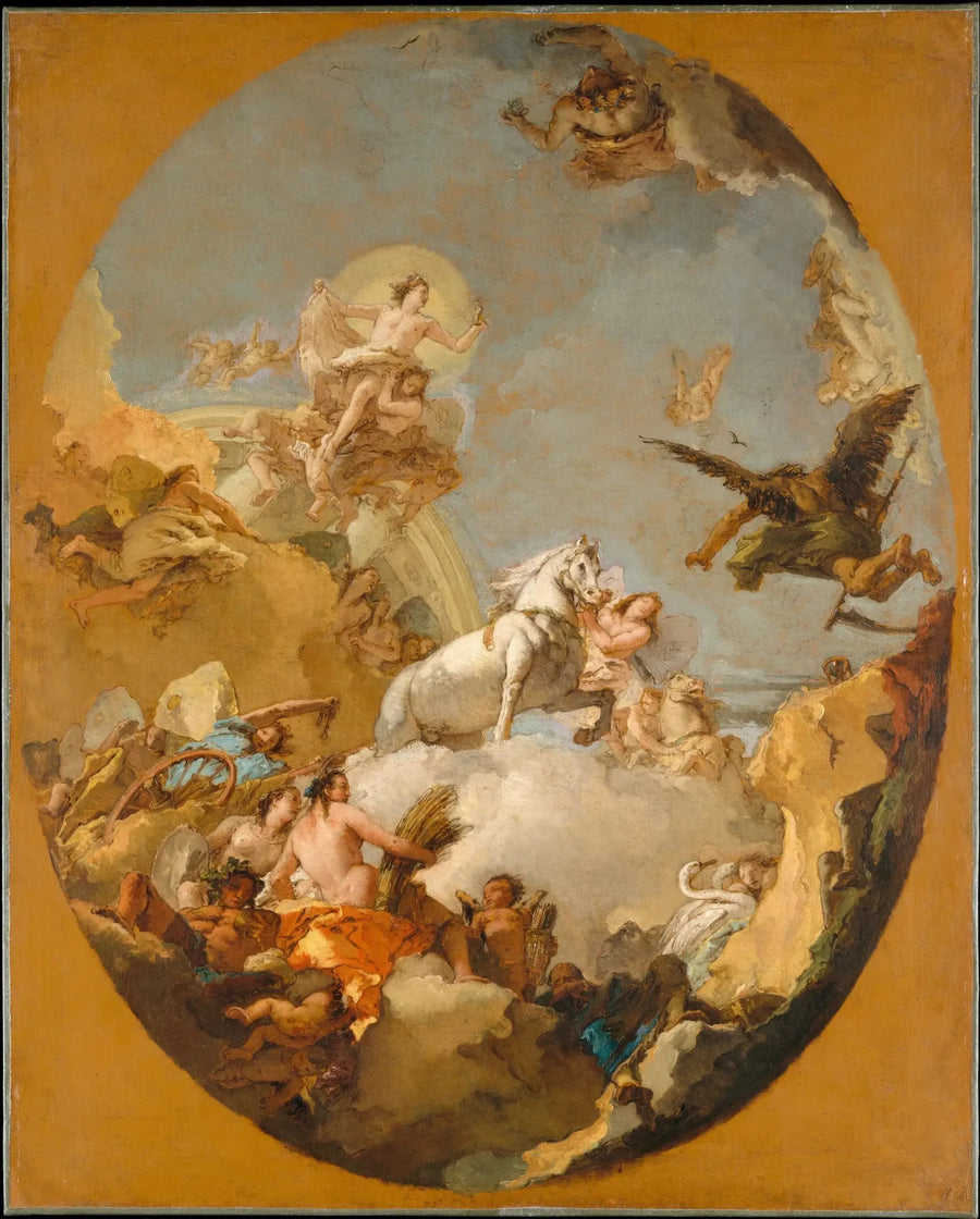 De Wagen van de Dageraad - Giovanni Battista Tiepolo