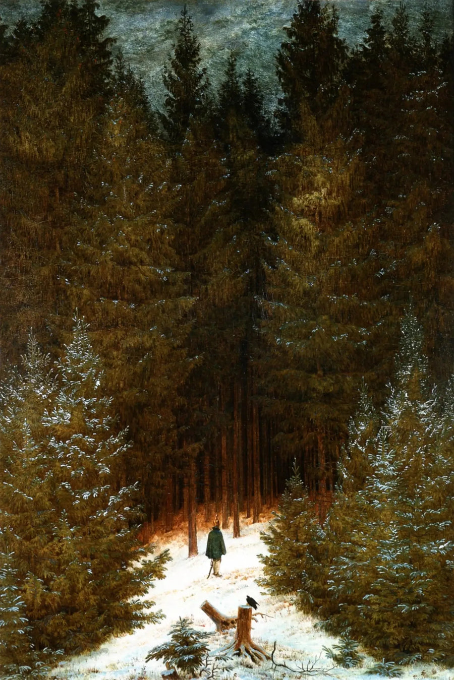 De Jager in het Bos - Caspar David Friedrich