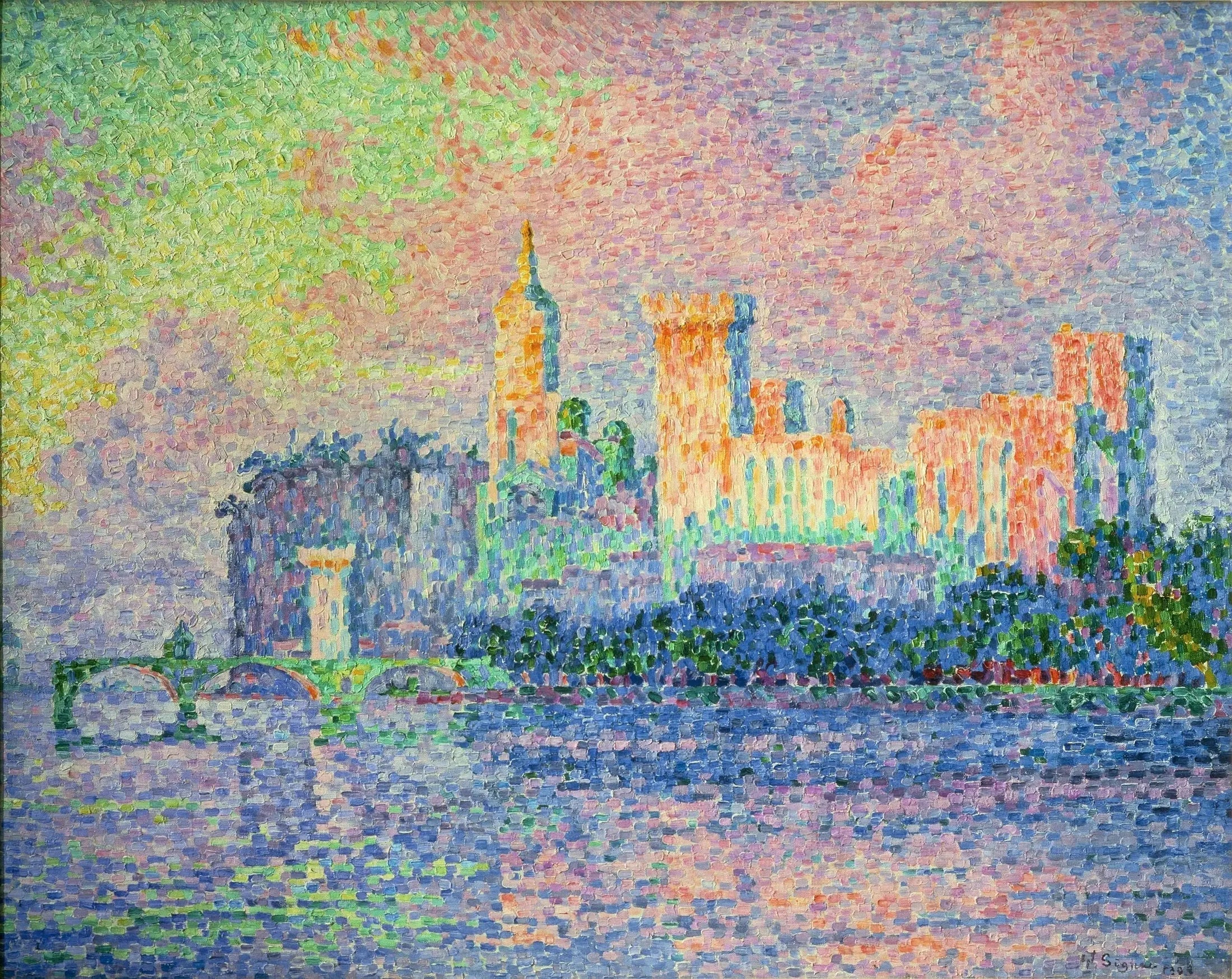 Le Château des Papes à Avignon - Paul Signac image 1 reproduction réalisée par Alpha Reproduction
