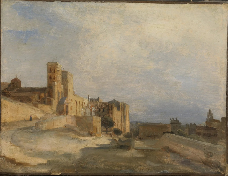 Het kasteel van de pausen - Jean-Baptiste Camille Corot