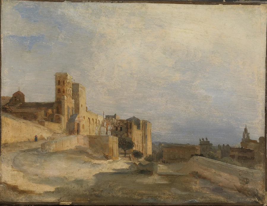 Het kasteel van de pausen - Jean-Baptiste Camille Corot