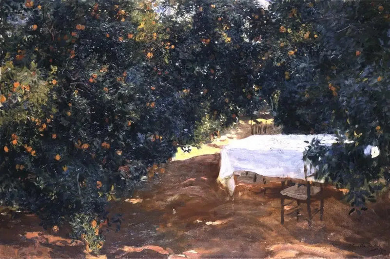 Het pad in de sinaasappelboomgaard, Alcira - Joaquín Sorolla