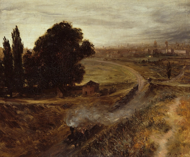 De spoorweg Berlin-Potsdam - Adolph von Menzel