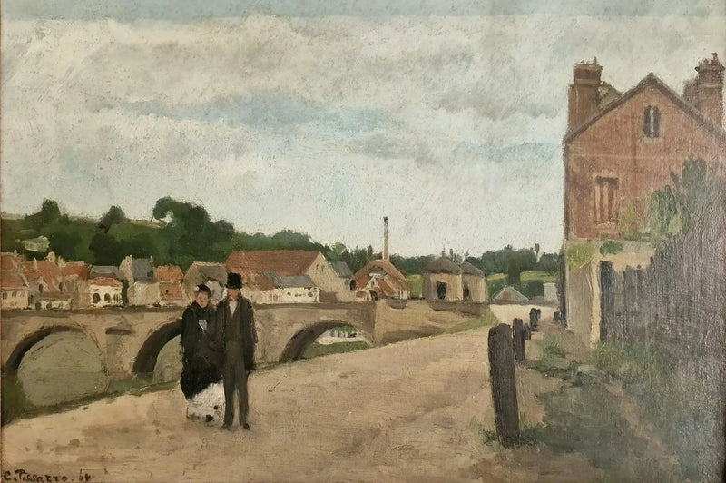 De Weg naar de Sluis en de Brug van Pontoise - Camille Pissarro