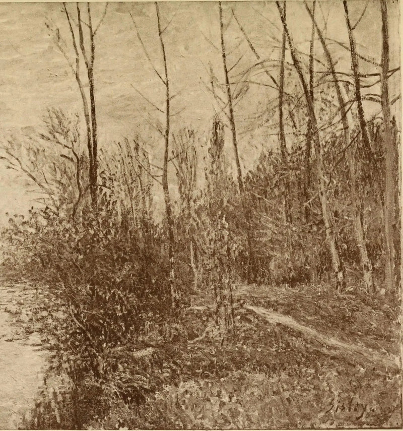 De Weg van de Kleine Weiden in By. Stormachtig Weer - Alfred Sisley