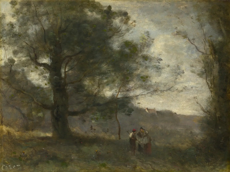 De Eik in de vallei - Jean-Baptiste Camille Corot