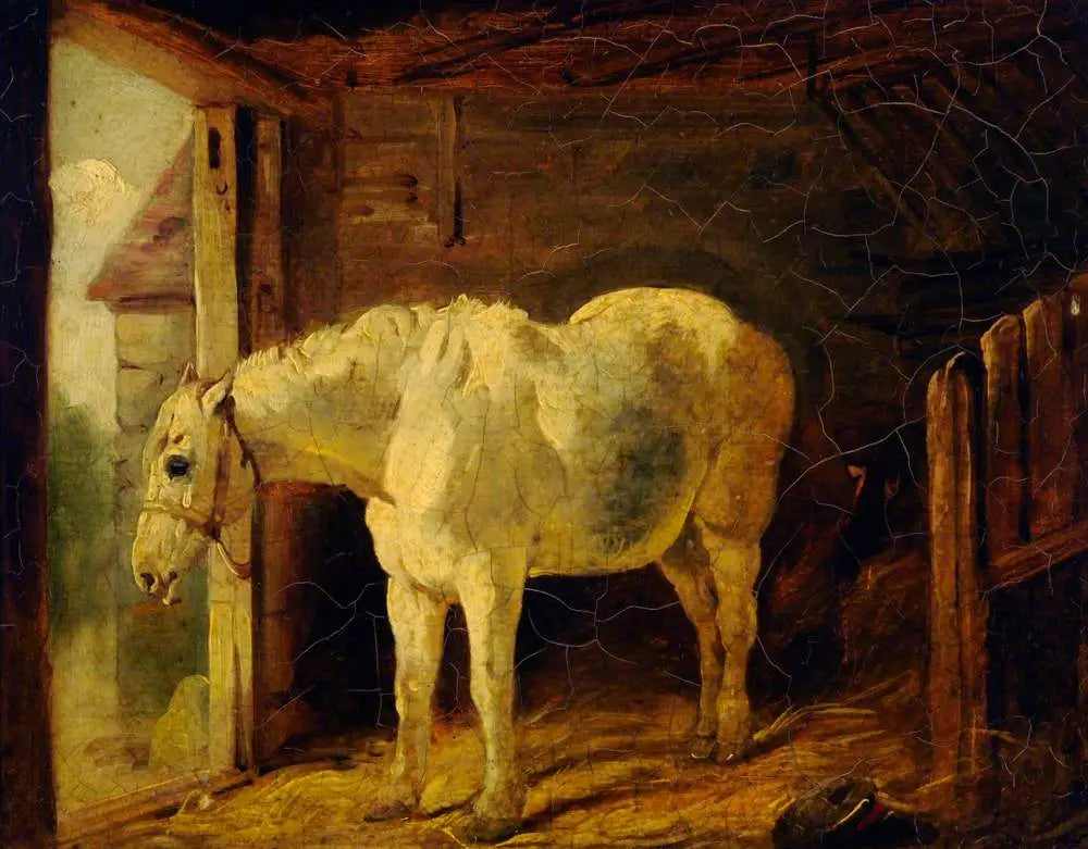 Le Cheval Blanc - John Frederick Herring, Sr. image 1 reproduction réalisée par Alpha Reproduction