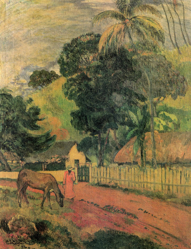Het paard op het pad - Paul Gauguin
