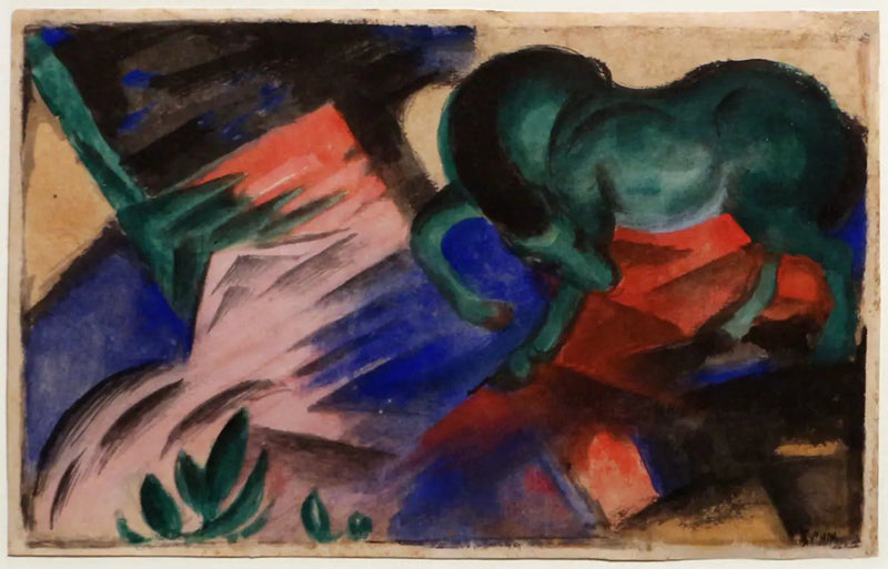 Het groene paard - Franz Marc
