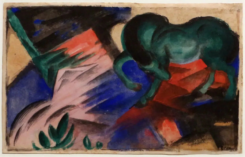Het groene paard - Franz Marc