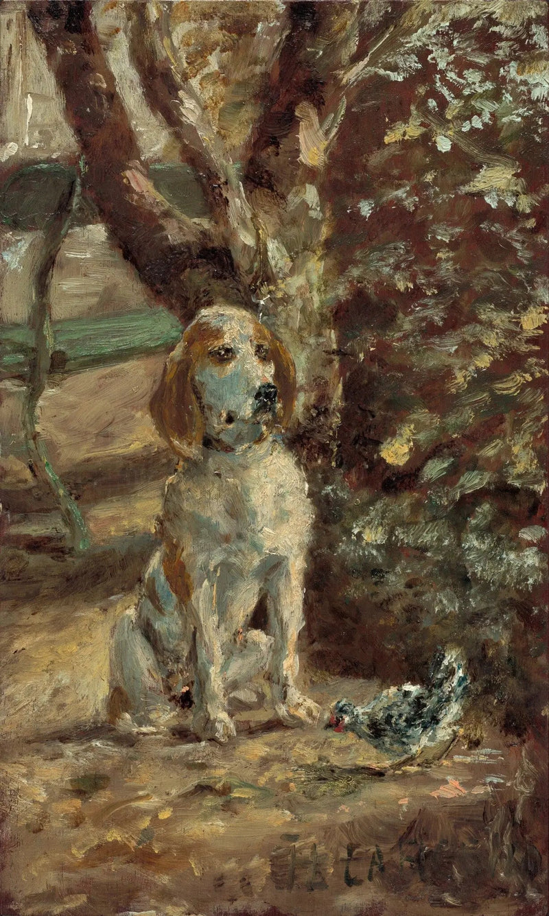 De hond van de kunstenaar Flèche - Henri de Toulouse-Lautrec