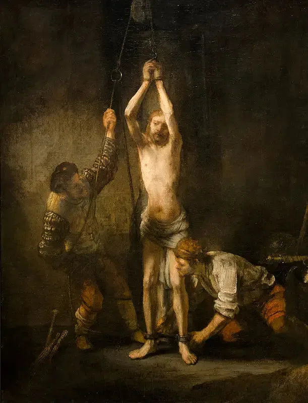 Christus aan de kolom - Rembrandt