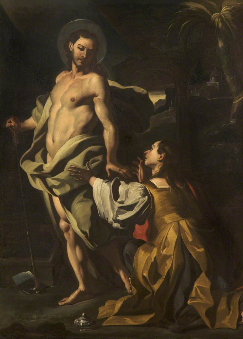 De Christus die aan Maria Magdalena verschijnt - Francesco Solimena