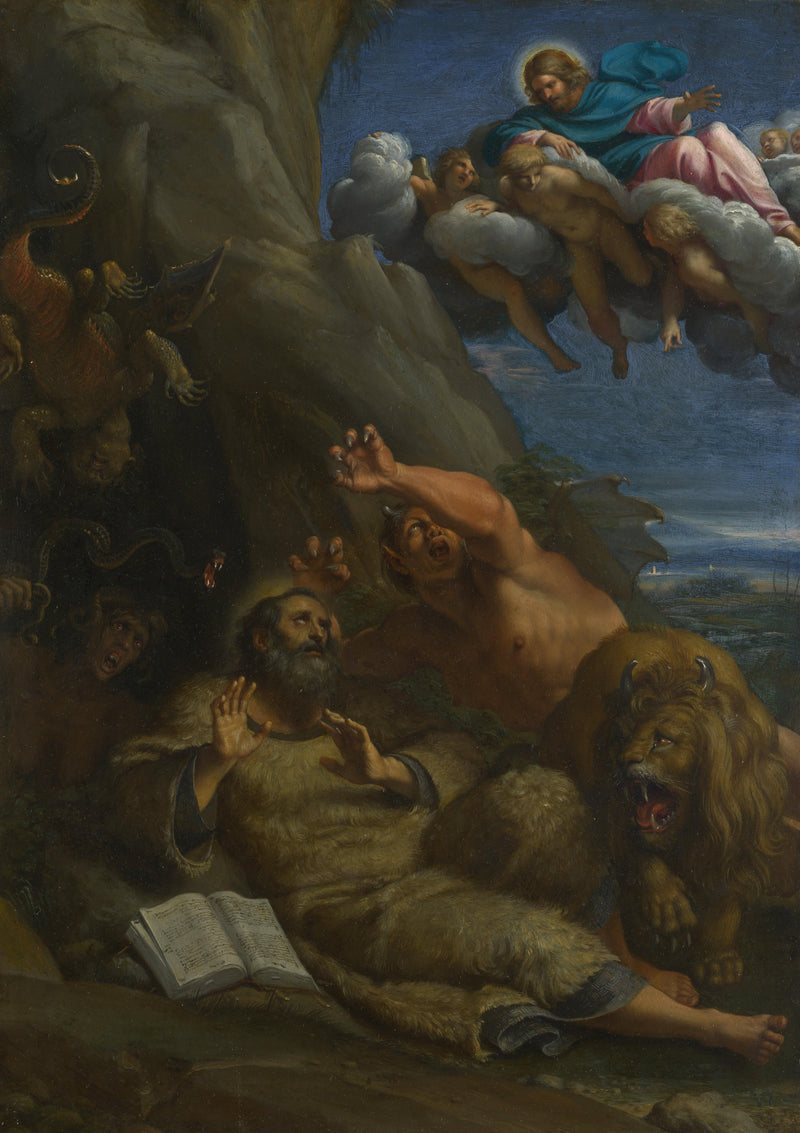 De Christus die verschijnt aan Sint-Antonius abt - Annibale Carracci