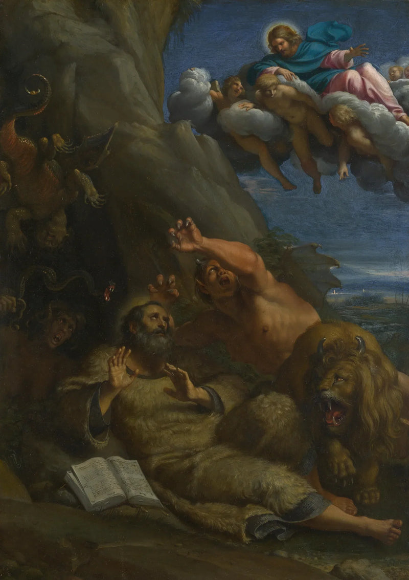 De Christus die verschijnt aan Sint-Antonius abt - Annibale Carracci