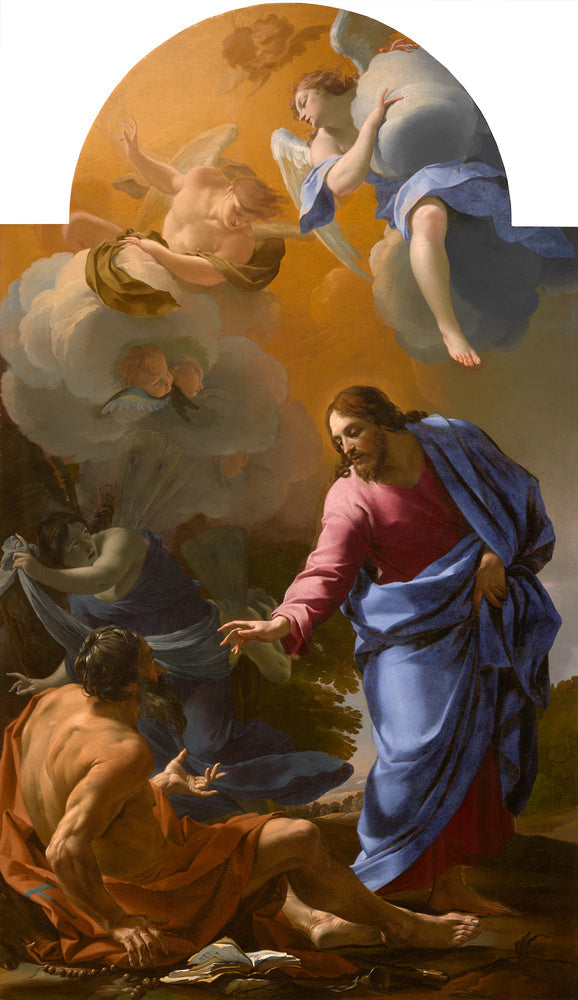 De Christus die verschijnt aan Sint-Antonius Abt - Simon Vouet