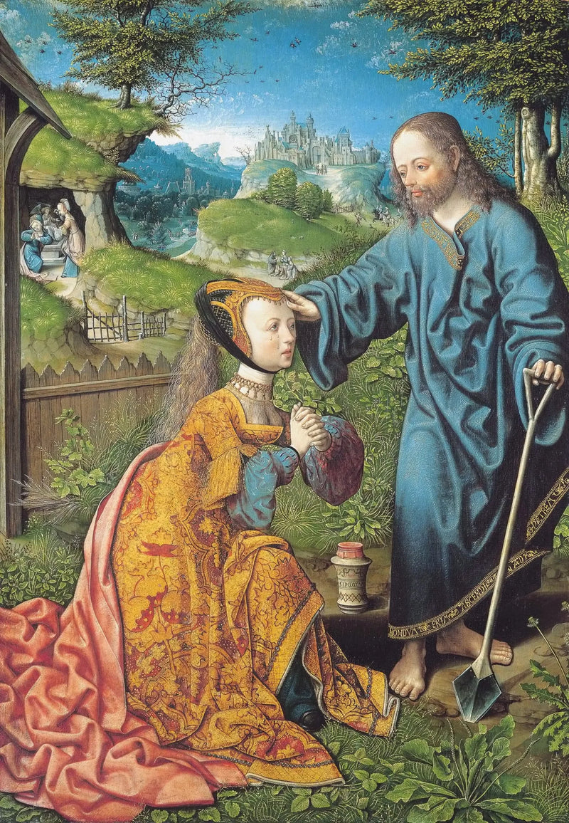 De Christus die zich voordoet als tuinier aan Maria Magdalena - Jacob Cornelisz van Oostsanen