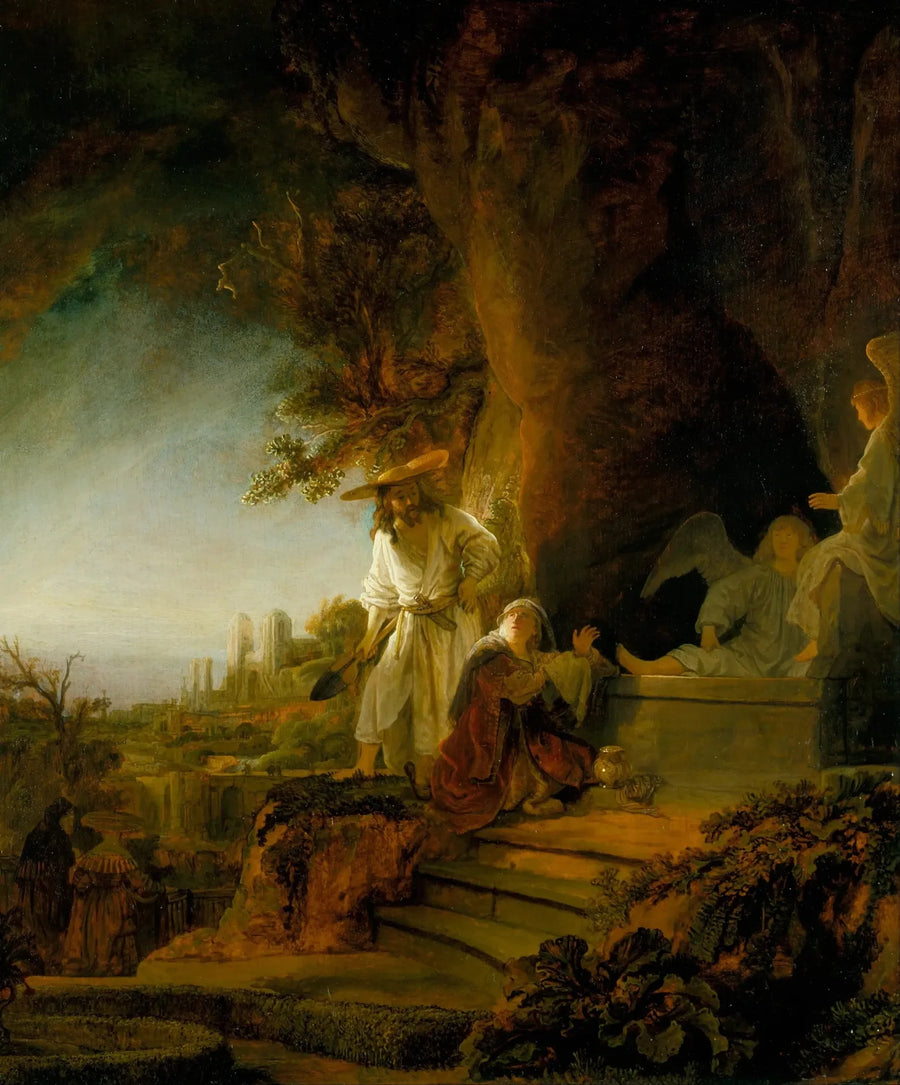 Christus die als tuinman aan Maria Magdalena verschijnt - Rembrandt