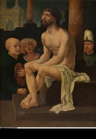 Het zittende Christus op de koude steen - Jan Gossaert