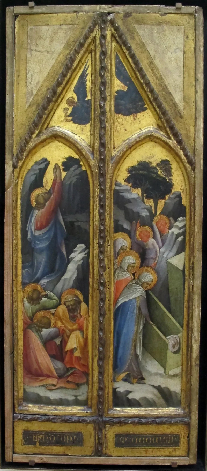 Christus in de Olijfberg tuin; De Heilige Vrouwen bij het graf - Lorenzo Monaco