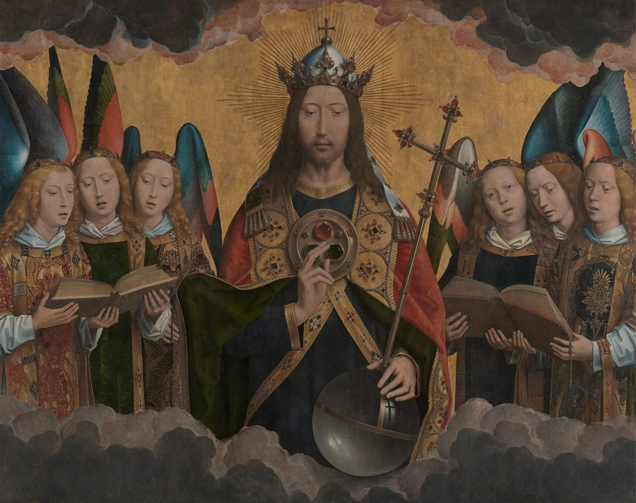 Het Christus met zingende engelen - Hans Memling