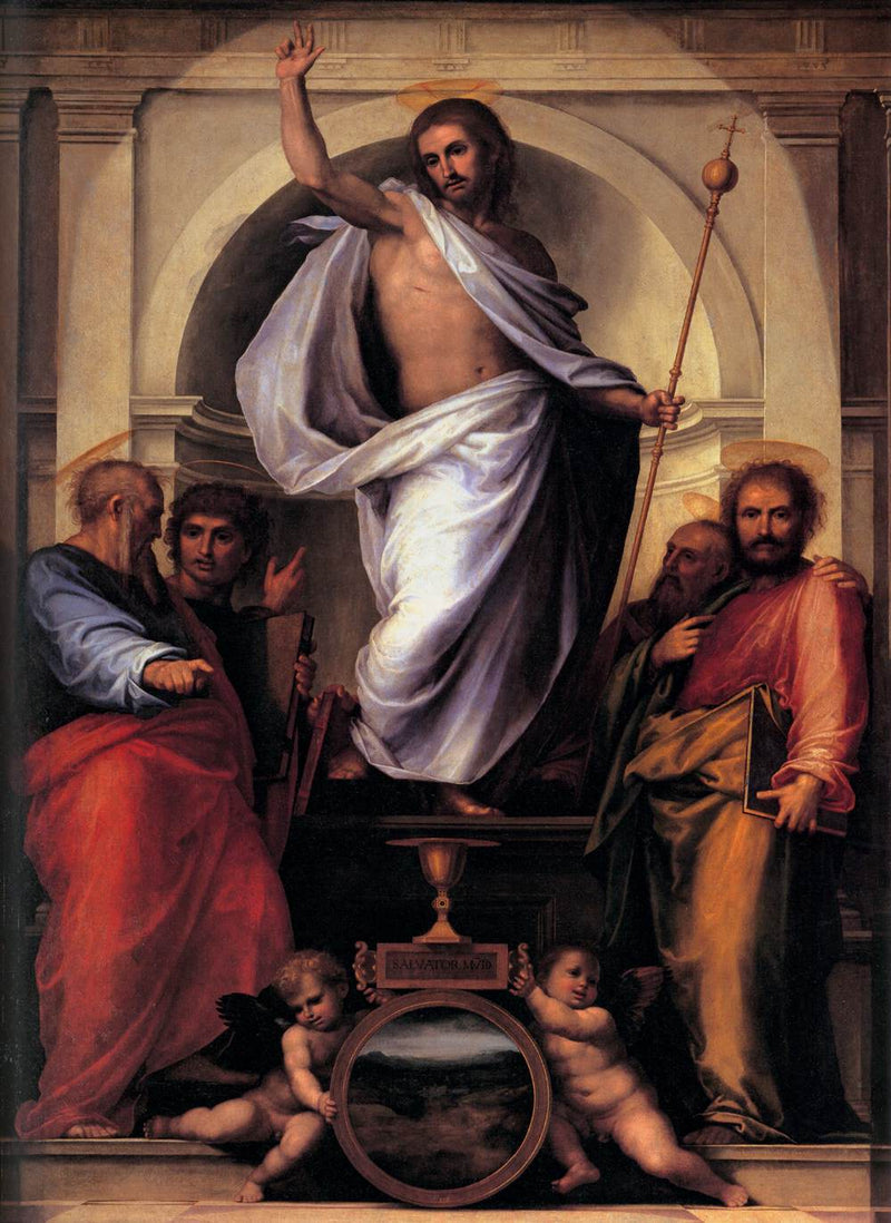 Het Christus met de vier evangelisten - Fra Bartolomeo