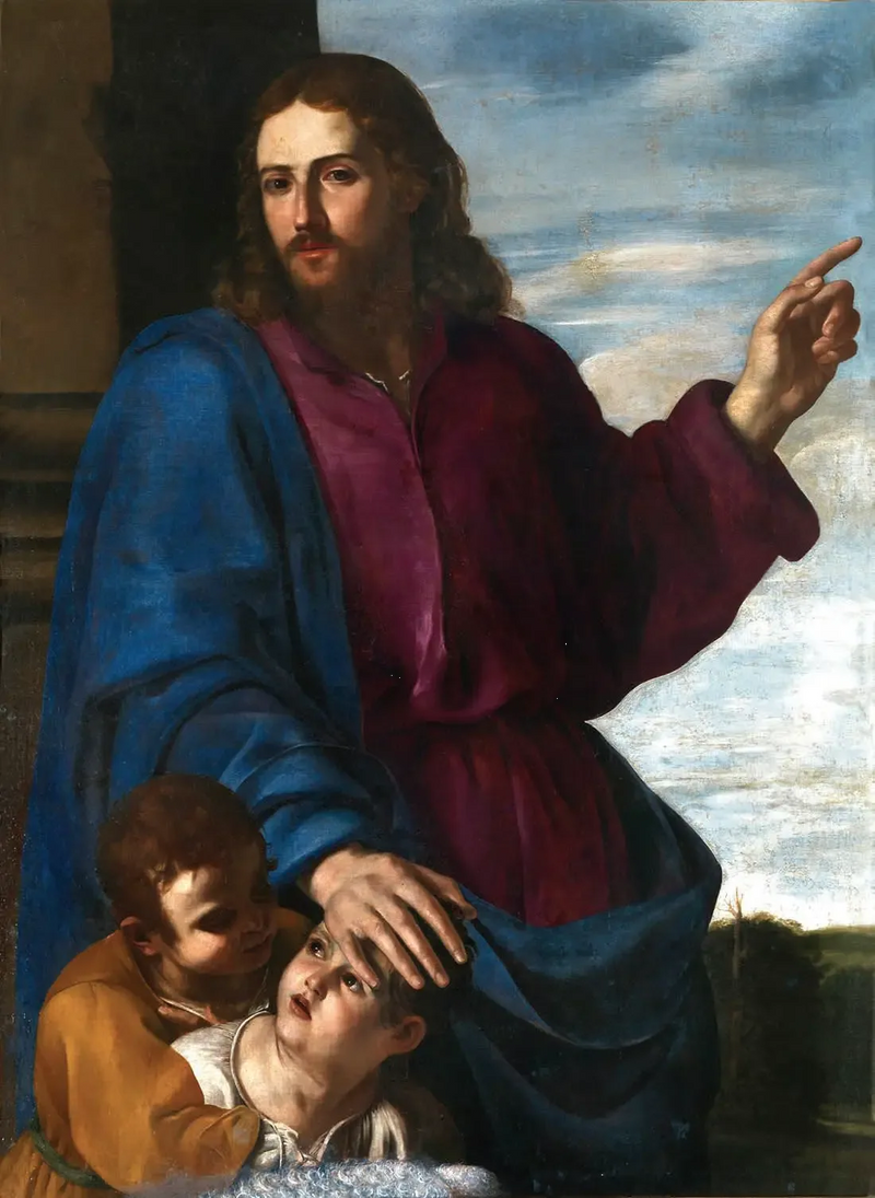 De Christus die de kinderen zegent - Artemisia Gentileschi