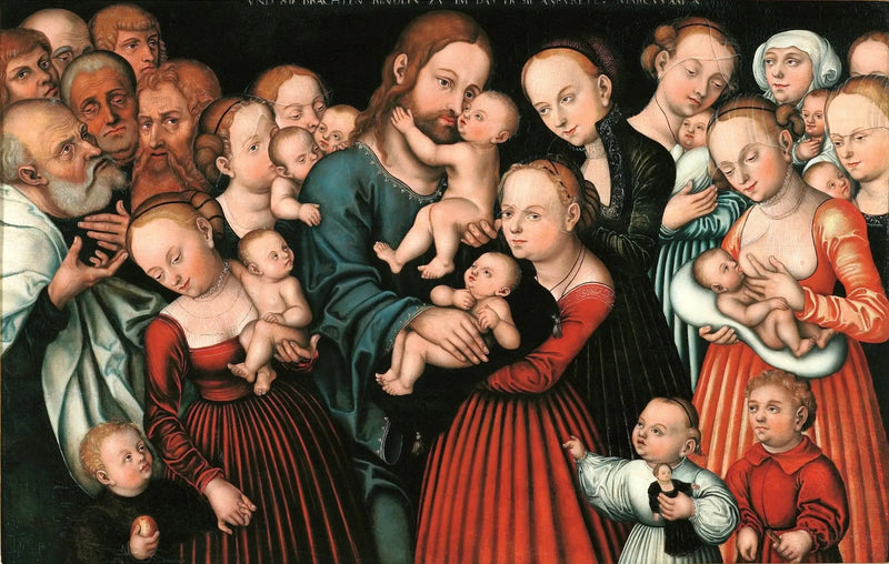 De zegenende Christus met kinderen - Lucas Cranach de Oudere