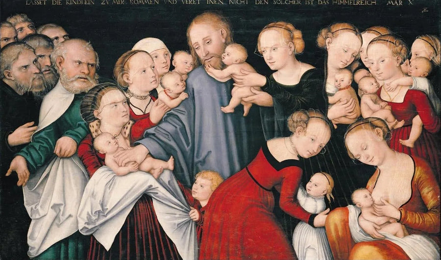 De zegenende Christus met kinderen - Lucas Cranach de Oudere