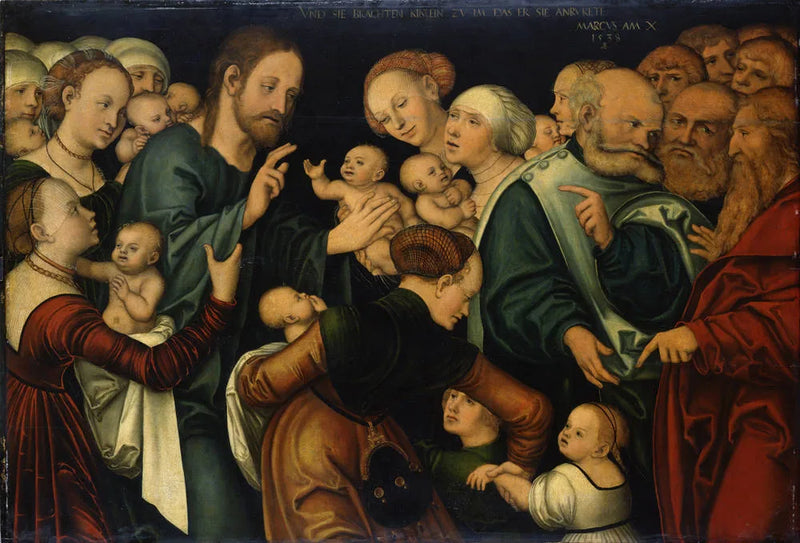 De zegenende Christus met kinderen - Lucas Cranach de Oudere